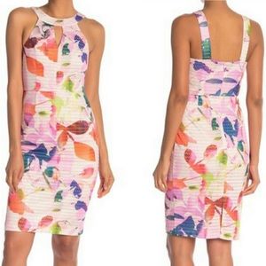 Trina Turk Sylvie Pink Patterned Halter Dress 10
